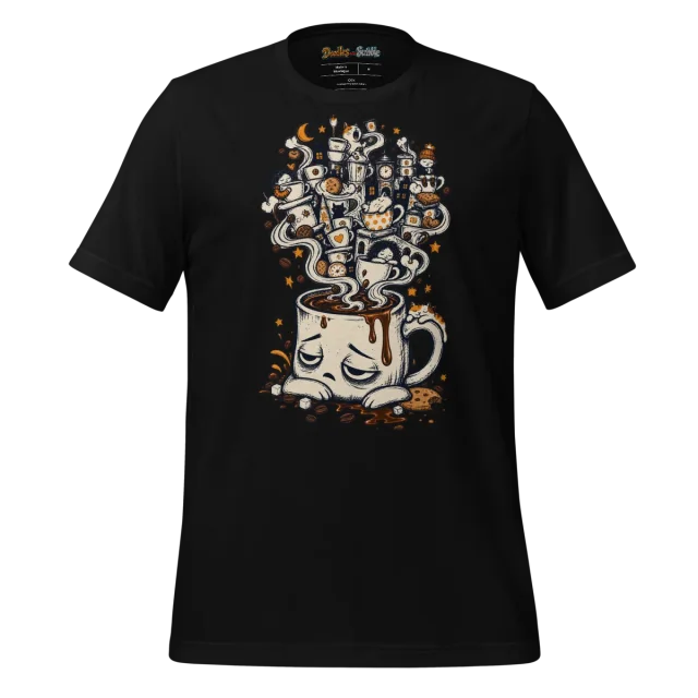 Warm Cup T Shirt with Cozy Coffee Doodle alternate view