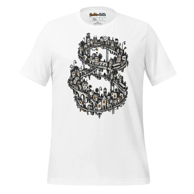 Abstract Metropolis T Shirt Cityscape Circles