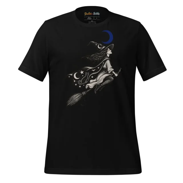 Halloween Moonlight T Shirt with Witch's Midnight Flight alternate view