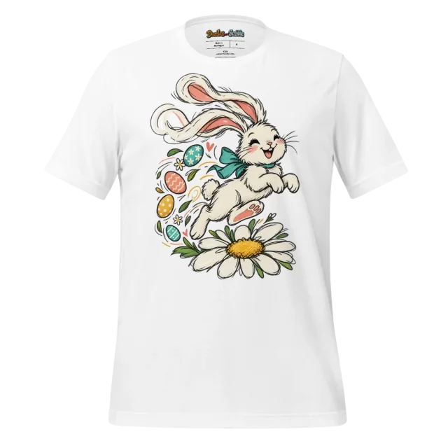 Spring Bunny T Shirt Easter Hop Doodle