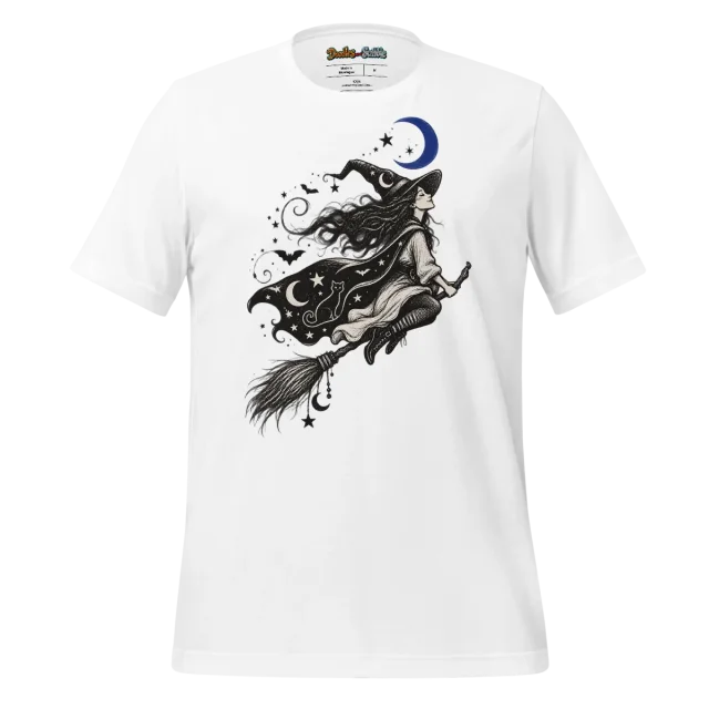 Halloween Moonlight T Shirt with Witch's Midnight Flight