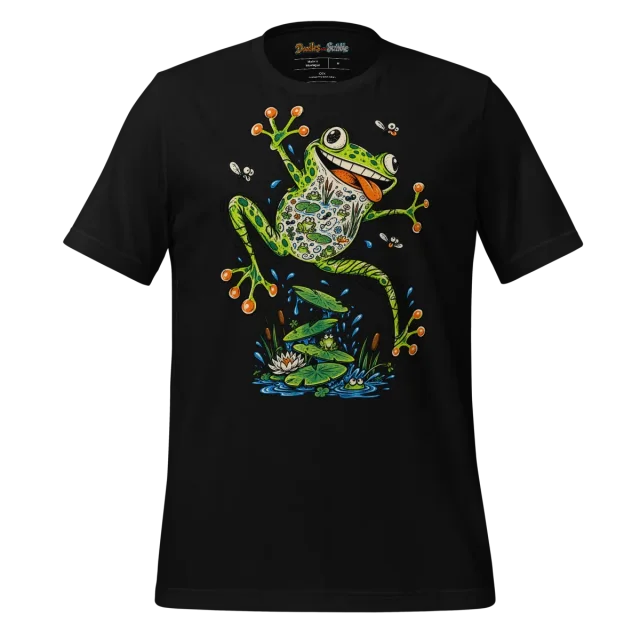 Psychedelic Frog T Shirt Leap of Colours alternate view