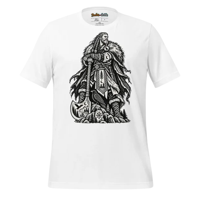 Nordic Warrior T Shirt in Monochrome