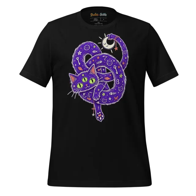 Psychedelic Cat T Shirt Mystical Feline alternate view