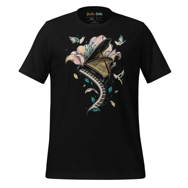 Piano Scribble T Shirt Melodic Rhythmic Expressions alternate view
