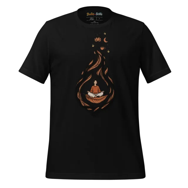 Meditative Flames T Shirt Soulful Scribbles Artwork alternate view