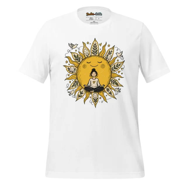 Meditation Sun T Shirt Radiant Mindfulness Doodle
