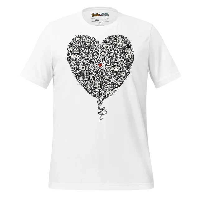 Heart Swirls T Shirt Love in Abundance