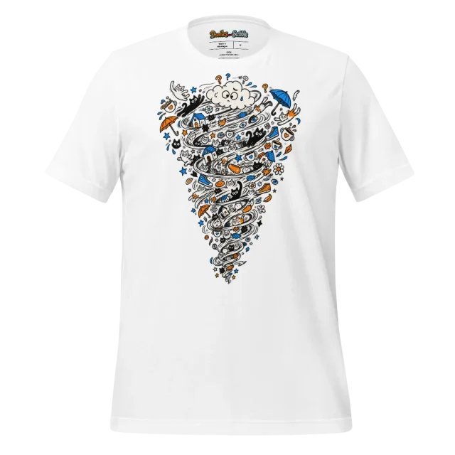 Tornado Twist T Shirt Spiralling Strength Doodle