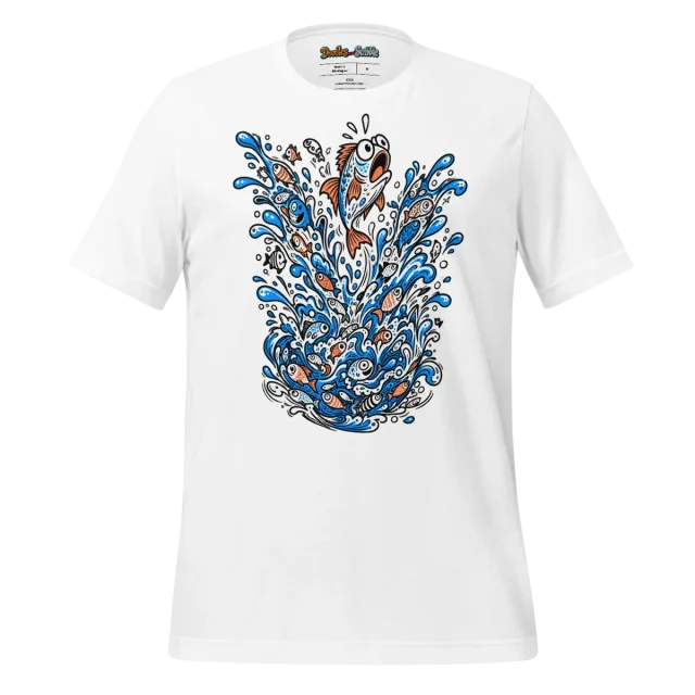 Psychedelic Fish T Shirt Aquatic Colour Splash