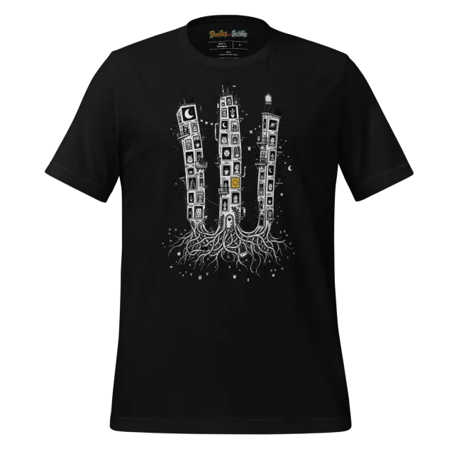 Skyscraper Silhouette T Shirt Urban Elegance Scribble alternate view