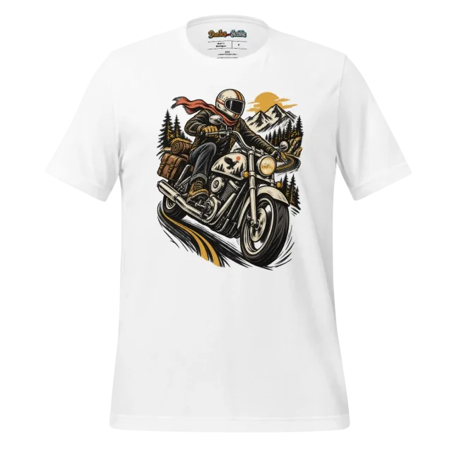 Classic Motorcycle T Shirt with Highway Rebel Design