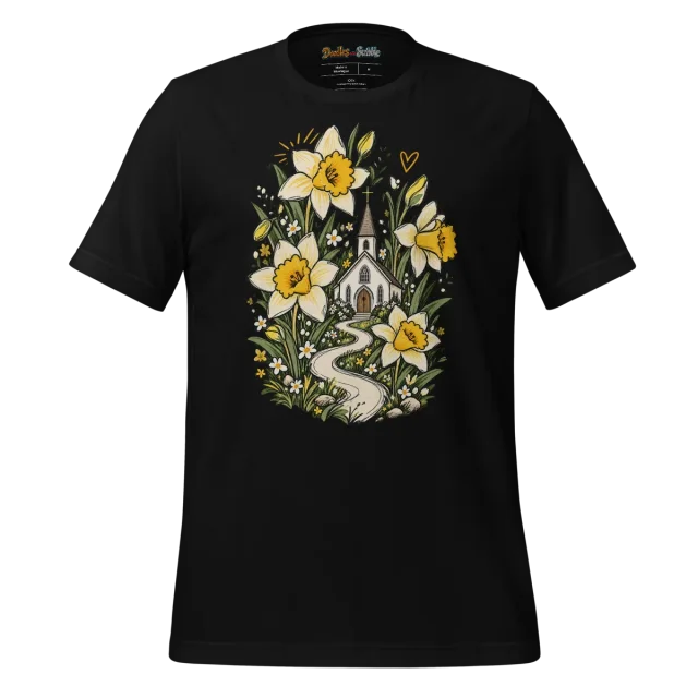 Easter Church Doodle T Shirt Springtime Sanctuary alternate view