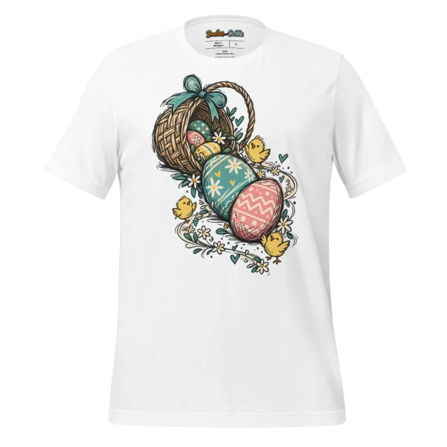Sketchy Easter Egg T Shirt with Basketful Bliss Doodle
