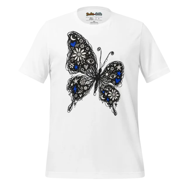 Radiant Butterfly T Shirt Vivid Doodle Delight