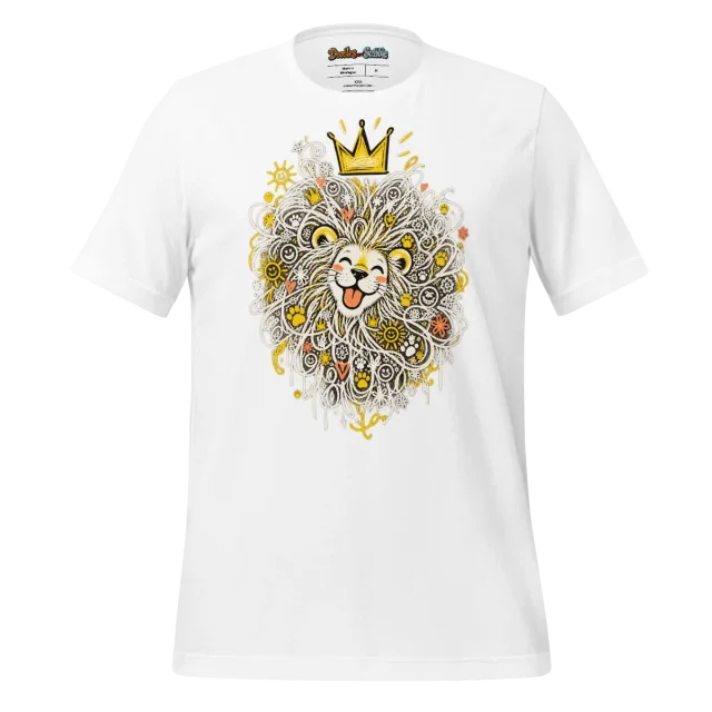 Psychedelic Lion T Shirt Regal Radiance