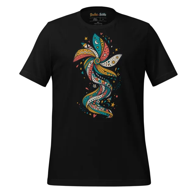 Doodle Wheel T Shirt Kaleidoscopic Bold Spirit Art alternate view