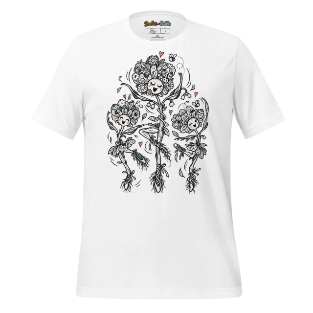 Nature's Ballet T Shirt Botanical Serenity Scribble