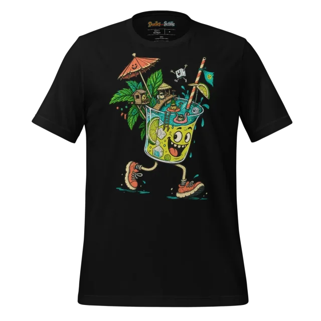Summer Drink T Shirt Refreshing Doodle Design alternate view