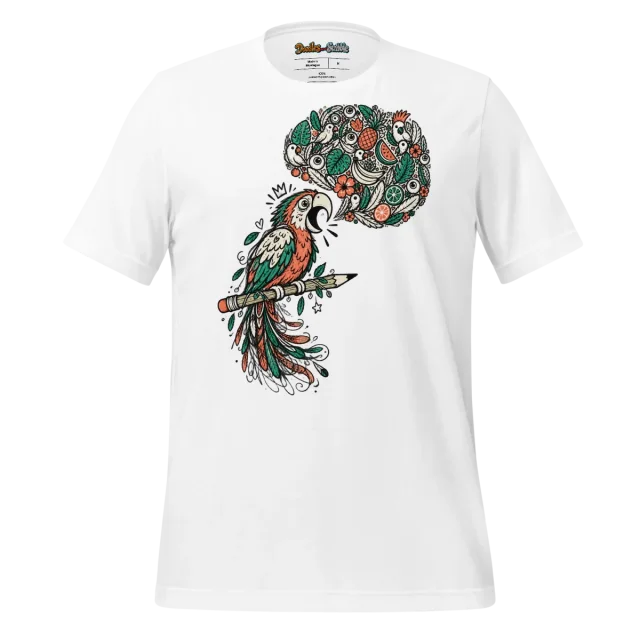 Zentangle Parrot T Shirt Tropical Echoes