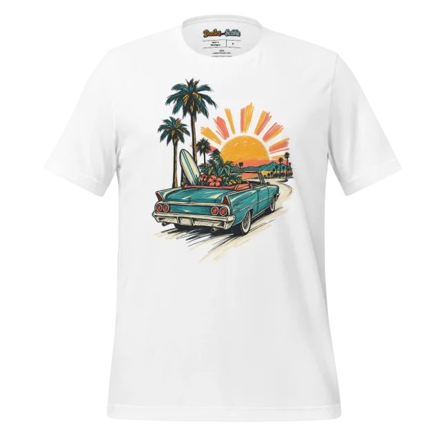 Sunset Boulevard Car T Shirt Nostalgic Automotive Art