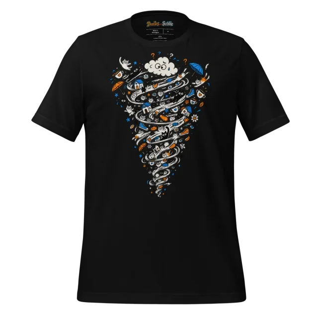 Tornado Twist T Shirt Spiralling Strength Doodle alternate view