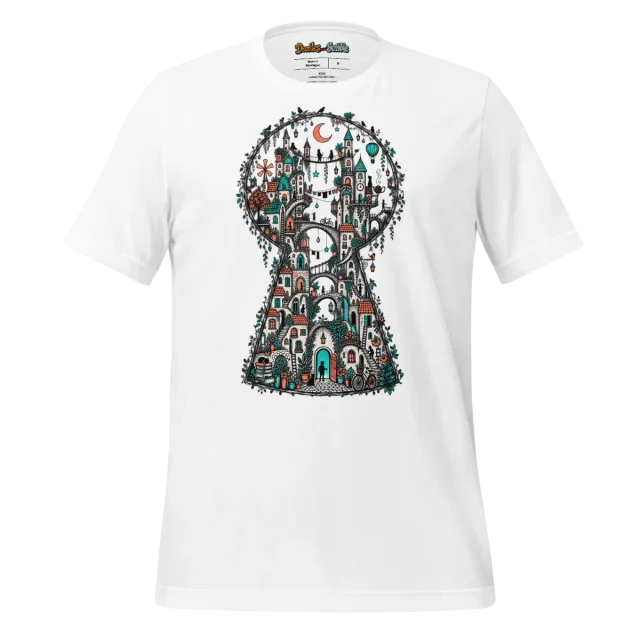Doodle Architecture T Shirt Imaginative Cityscape Sketch
