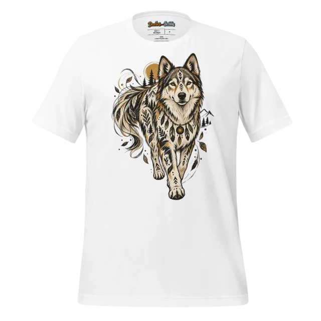 Tribal Canine T Shirt with Spirit Graphic Design