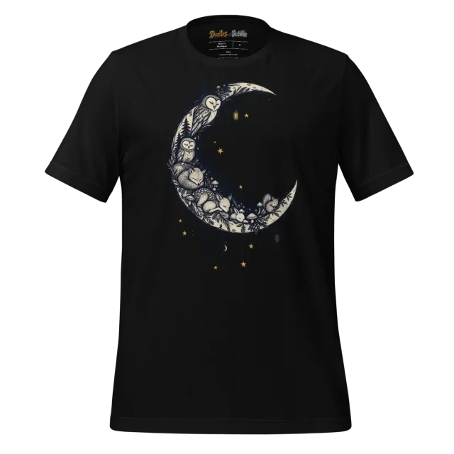 Forest Moon T Shirt Nocturnal Whisper Doodle alternate view