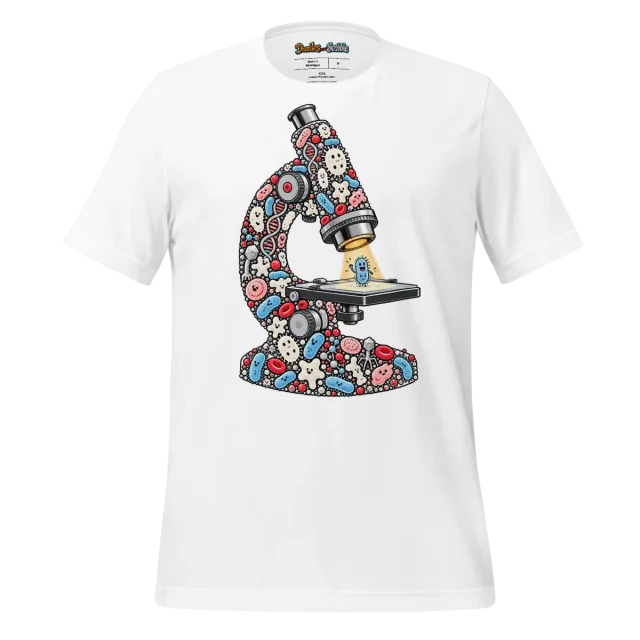 Microscopic Marvel T Shirt with Invisible World Doodle