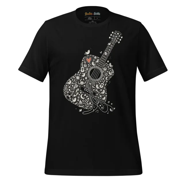 Melodic Strings T Shirt Lyrical Lines Doodle alternate view