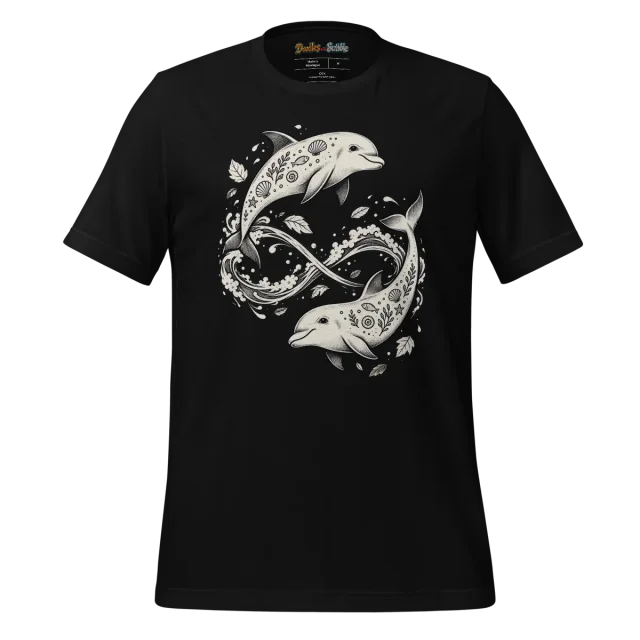 Playful Porpoise T Shirt in Monochrome alternate view