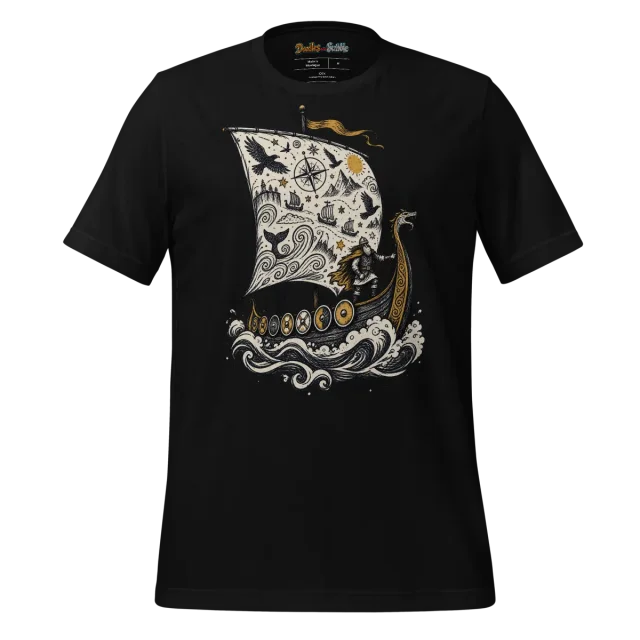 Viking Voyage T Shirt Mythical Valor Doodle alternate view