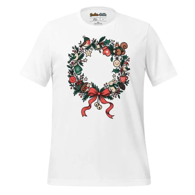 Christmas Wreath T Shirt Enchanted Botanical Doodle