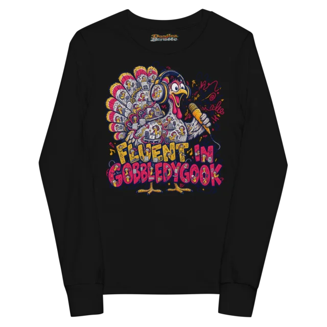 Fluent In Gobbledygook Youth Long Sleeve T Shirt alternate view