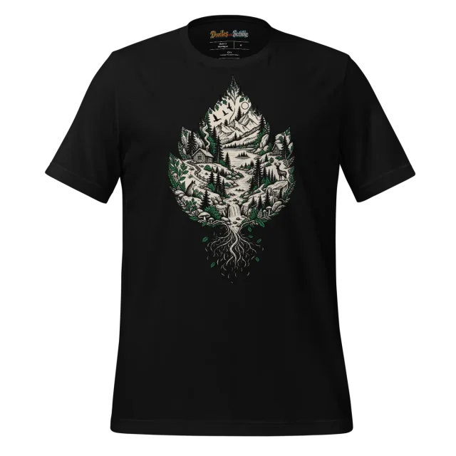 Wilderness Frame T Shirt Nature's Embrace Doodle alternate view