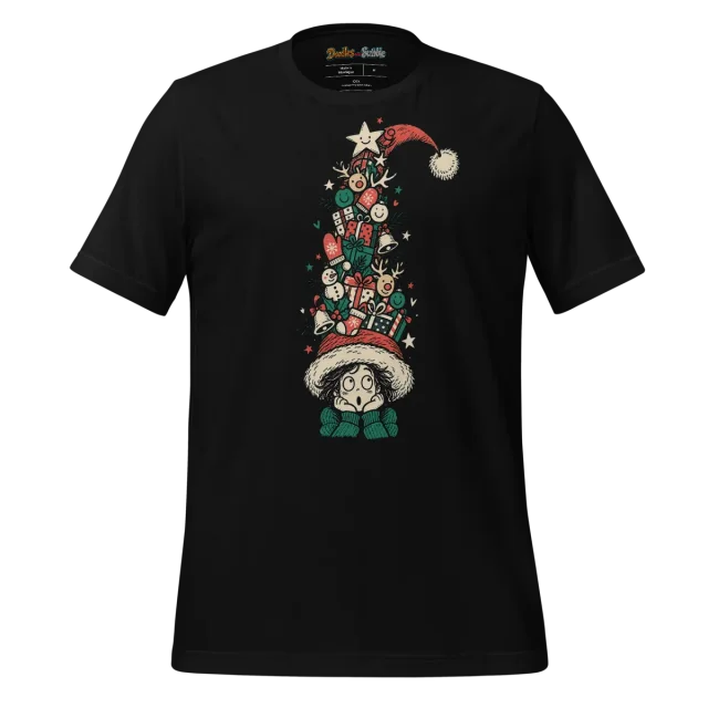 Festive Doodle T Shirt Christmas Spirit alternate view
