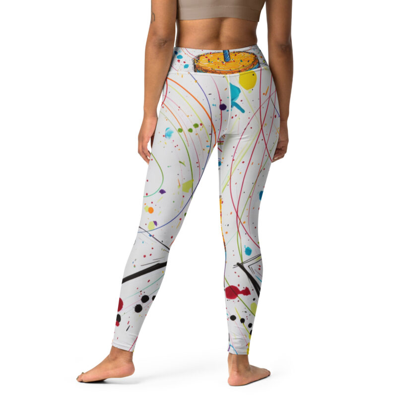 Abstract Cake Yoga Leggings with Artistry Doodles alternate view