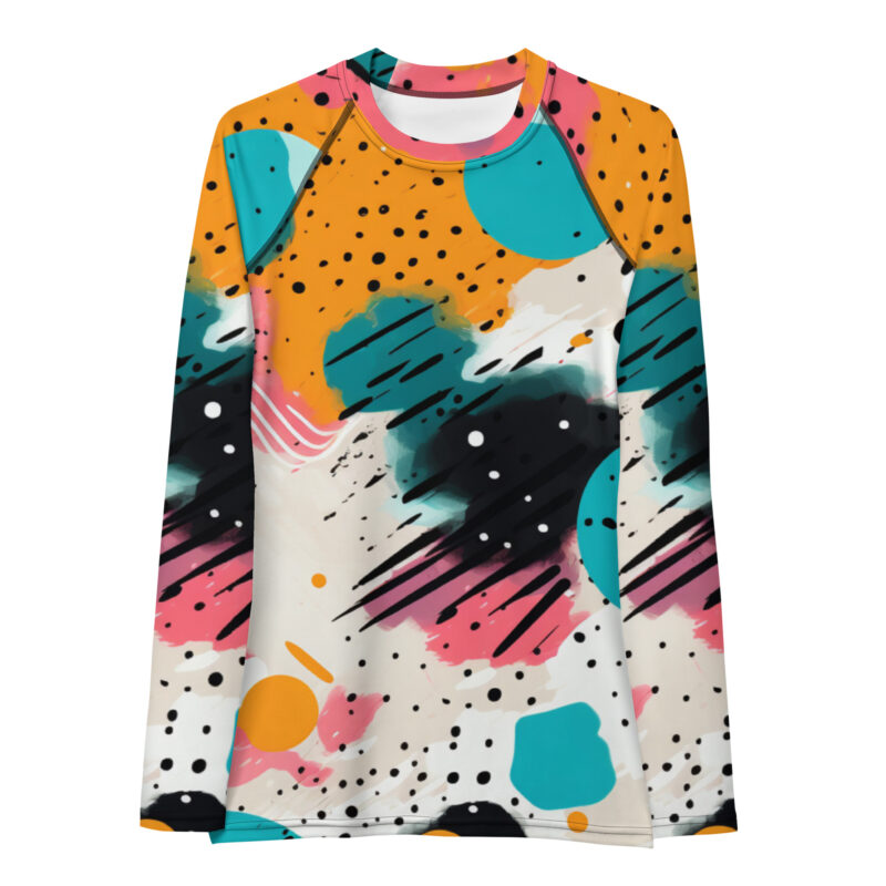 Abstract Doodle Energy Rash Vest Swimwear alternate view