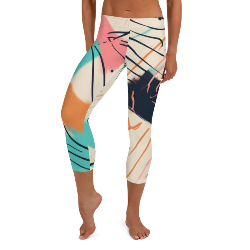 Abstract Expression Doodle Capri Leggings
