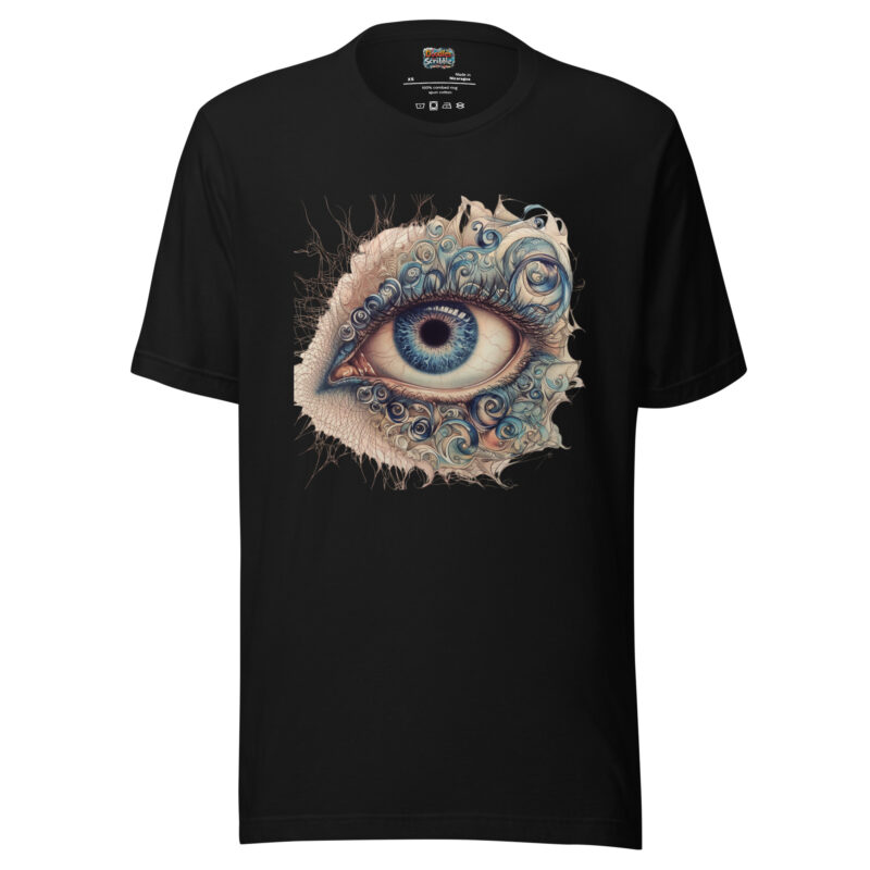 Abstract Eye T-Shirt with Swirl Doodle alternate view