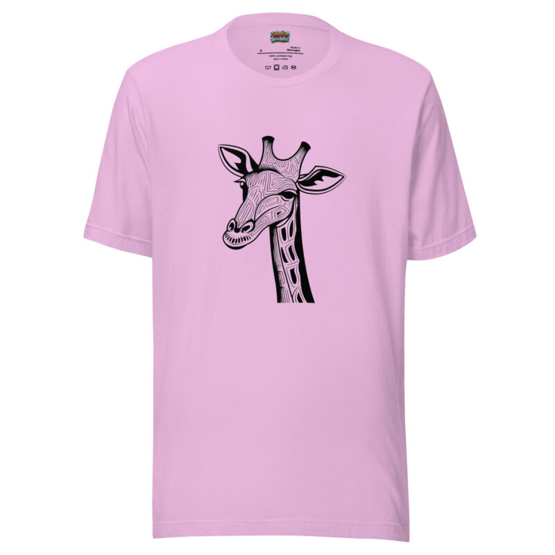 Abstract Giraffe T-Shirt with Pattern Illusion Art alternate view