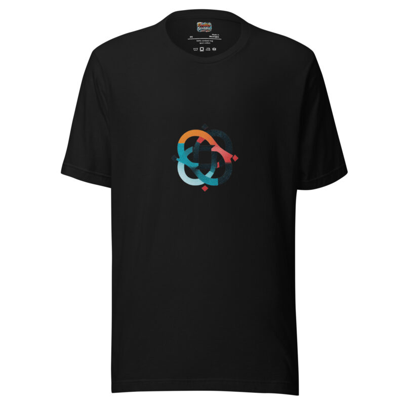 Abstract Lattice T-Shirt with Doodle Art alternate view