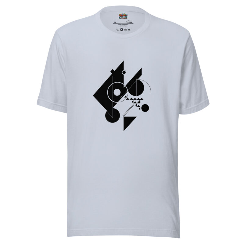 Yoga Balance T-Shirt with Abstract Geometric Doodle alternate view