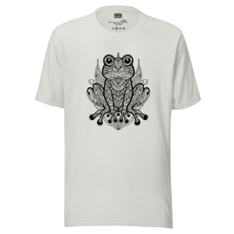 Zentangle Frog T-Shirt - Enchanted Amphibian Aura alternate view