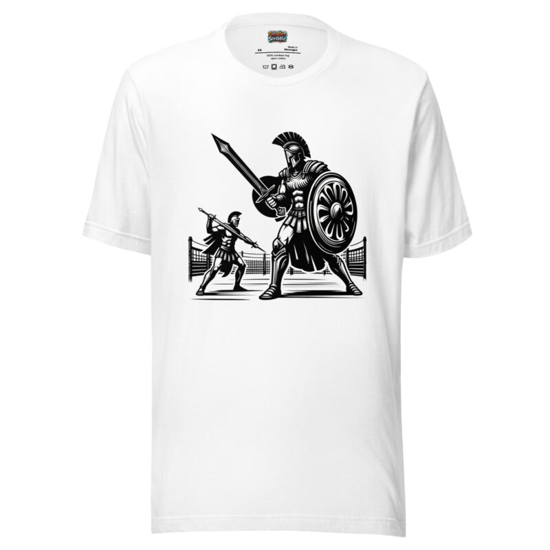 Ancient Warriors T-Shirt - Spartan Valor Doodle