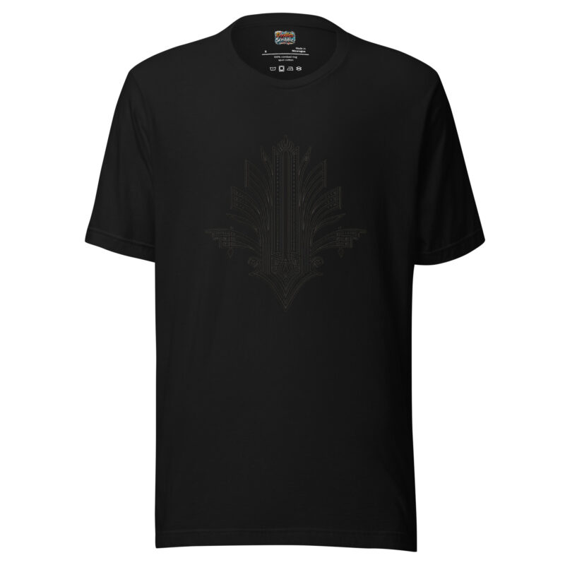 Art Deco Jewel T-Shirt - Stylized Doodle Centerpiece alternate view