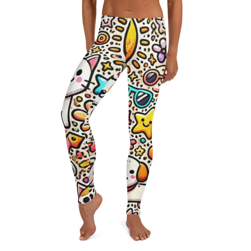 Artistic Fun Cute Doodles Leggings for All Occasions