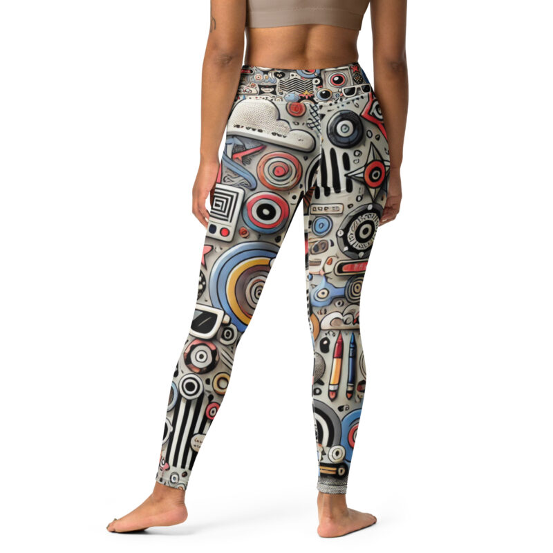 Geometric Cloud Doodle Yoga Leggings alternate view
