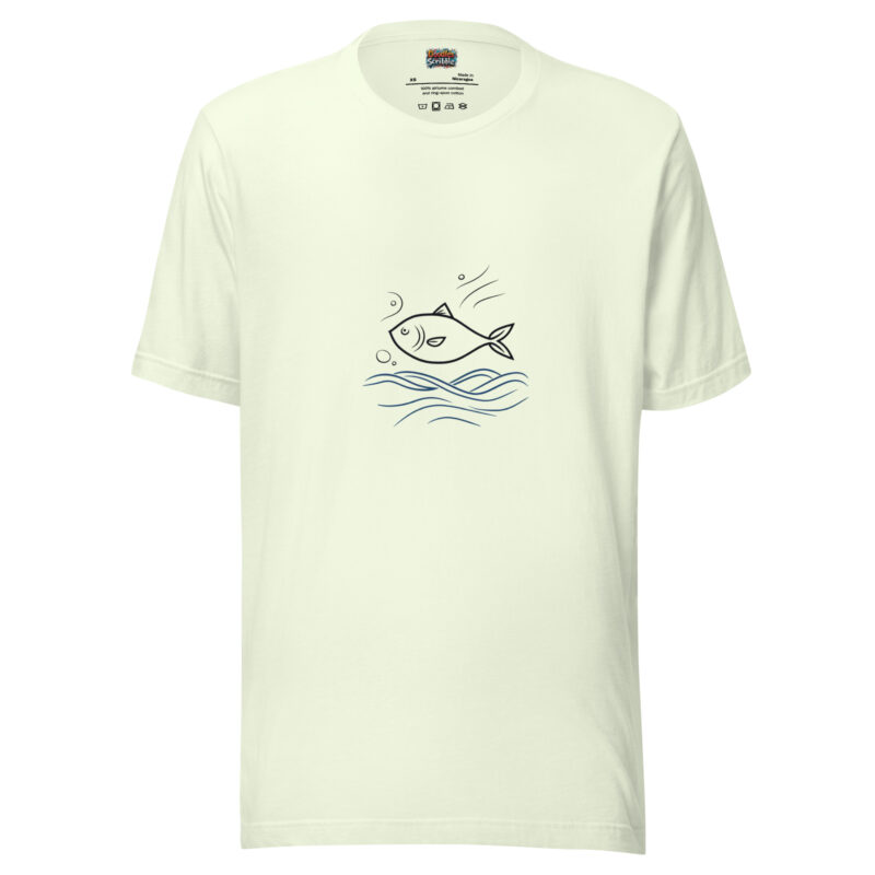 Artistic Interpretation of Marine Life in Motion Tee